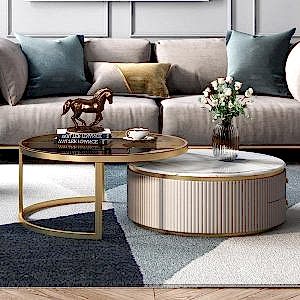 Ahşap Çekmeceli Mermer Orta Sehpa, mermer orta sehpa modelleri, mermer orta sehpa, ahşap mermer orta sehpa