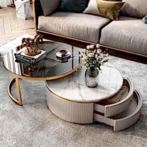 Ahşap Çekmeceli Mermer Orta Sehpa, mermer orta sehpa modelleri, mermer orta sehpa, ahşap mermer orta sehpa