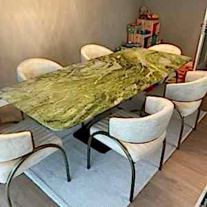 amazonia mermer masa, yeşil mermer masa