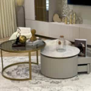 Çekmeceli Mermer Orta Sehpa